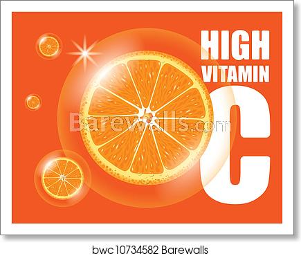 435x370 Orange High Vitamin C Vector, Art Print Barewalls Posters