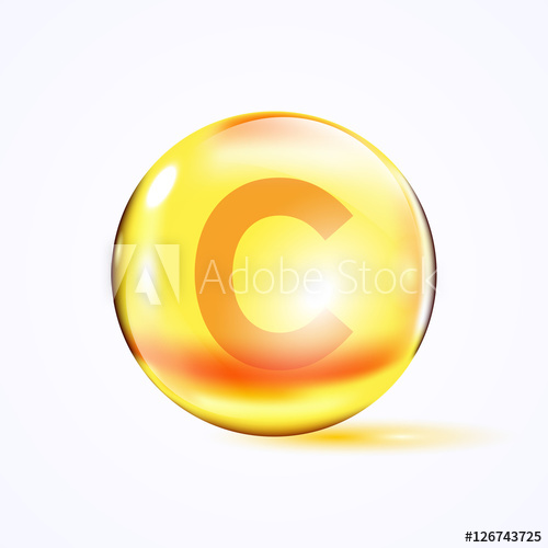 500x500 Shiny Colored Bowl, Vitamin C, Yellow Capsule Yellow Bubble