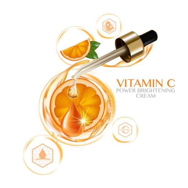 600x600 Orange Vitamin Power Brightening Cream Adv Poster Vector Free