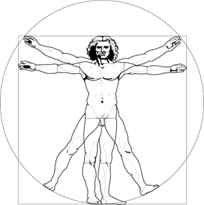 298x300 Vitruvian Man Logo Vector