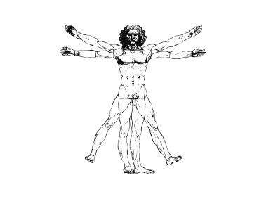 379x283 Vitruvian Man Vector Logo