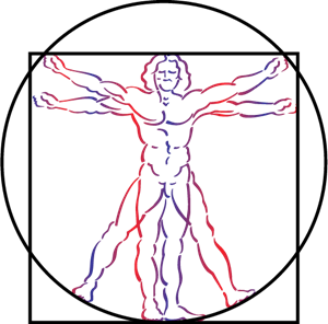 300x296 Vitruvian Man Logo Vector