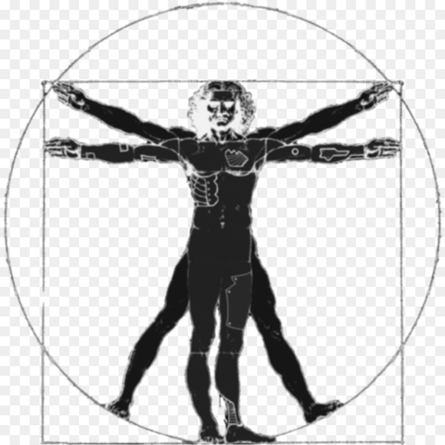 900x900 Crafty Design Vitruvian Man Silhouette Homo Sapiens Human Png