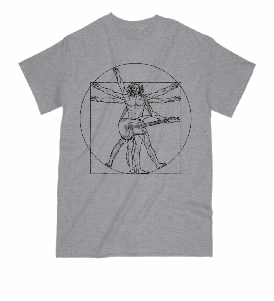 Men's T Shirt Guitar Vitruvian 920x1012 Men's T Shirt Guitar Vitruvian