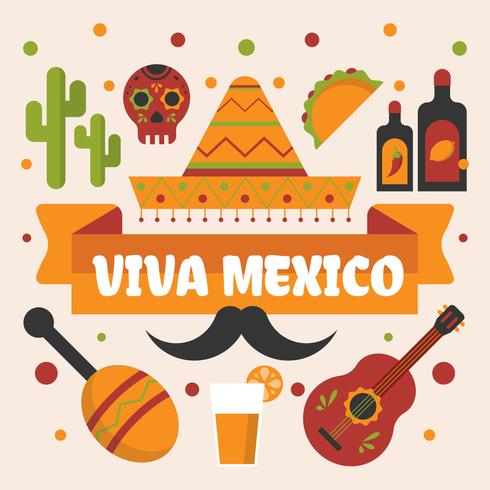 490x490 Viva Mexico Vector