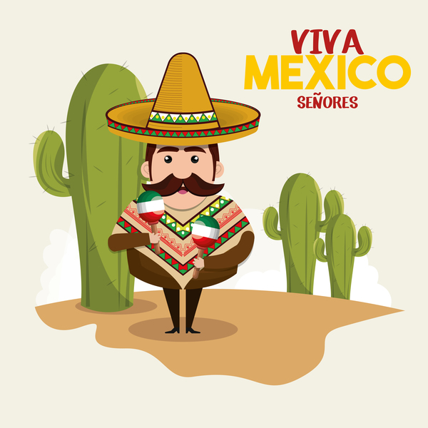 600x600 Mexico Viva Festival Poster Vector Design Free Download