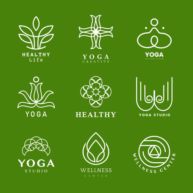 626x626 Set Of Yoga Logo Vector Vector Free Download
