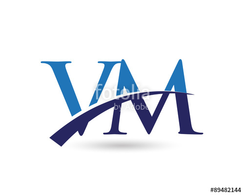 500x400 Vm Letter Logo Swoosh Stock Image And Royalty Free Vector