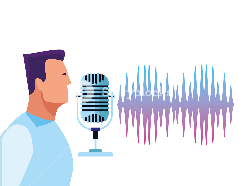 1000x764 People Using Voice Recognition Digital Technology Vector