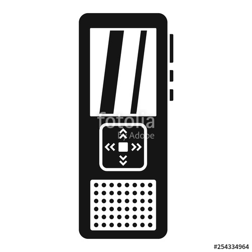 500x500 Police Voice Recorder Icon Simple Illustration Of Police Voice