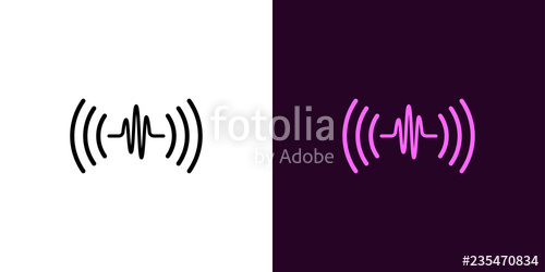 500x250 Sound Wave Illustration Voice Sound Assistant Stock Image