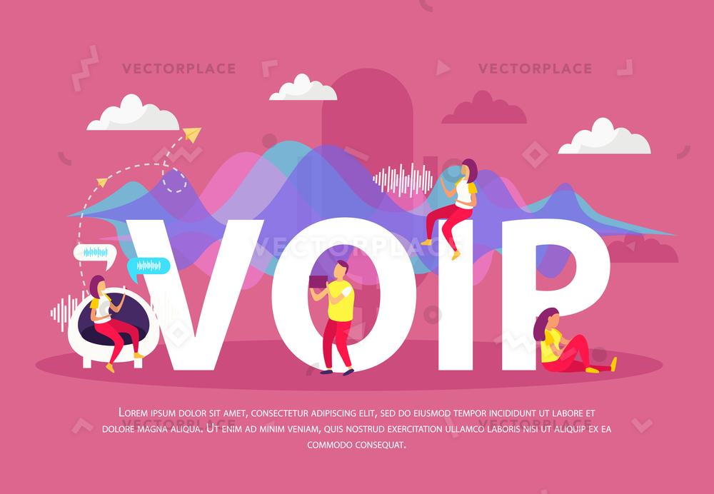 1000x692 Voip Flat Background People Used Voice Vector Illustration