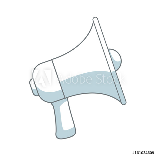 500x500 Megaphone Announce Audio Volume Voice Vector Illustration