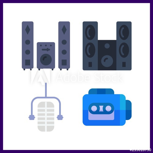 500x500 Voice Icon Vector Illustration Voice Set Microphone And Tape