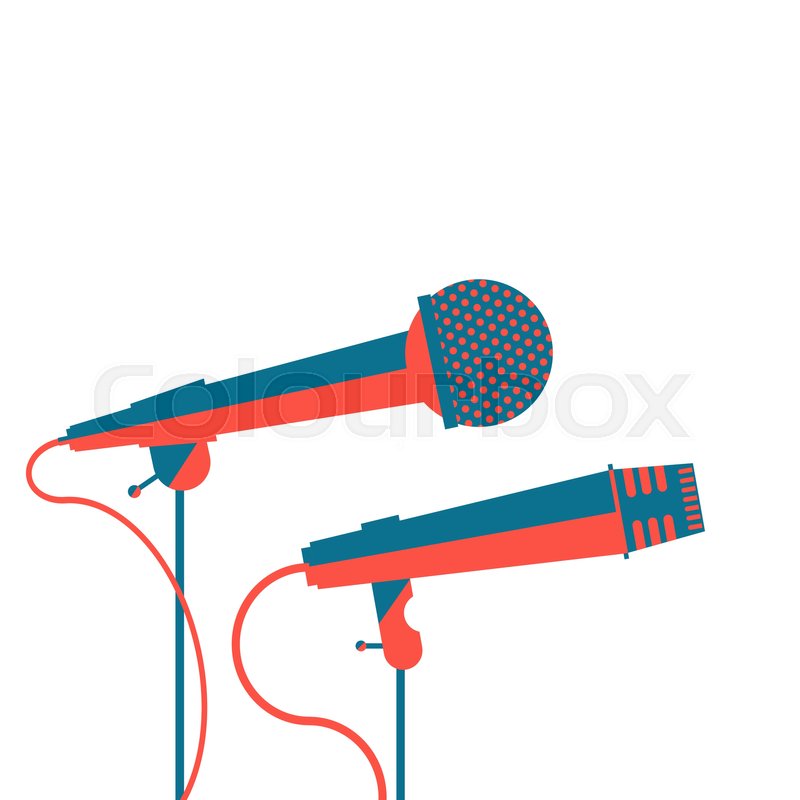 800x800 Two Microphones Icon, Voice Recorder, Stock Vector Colourbox
