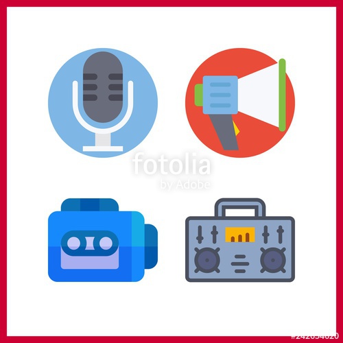 500x500 Voice Icon Vector Illustration Voice Set Tape Recorder