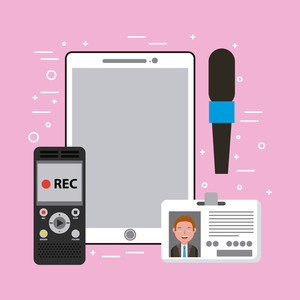 300x300 Journalist Equipment Mobile Phone Microphone Voice Recorder Id