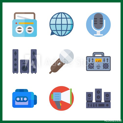 500x500 Voice Icon Radio And Tape Recorder Vector Icons In Voice Set Use