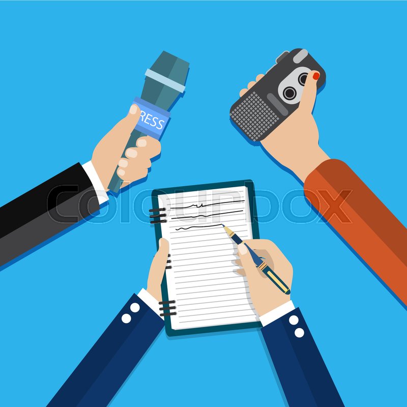 800x800 Hands Holding Voice Recorder, Stock Vector Colourbox