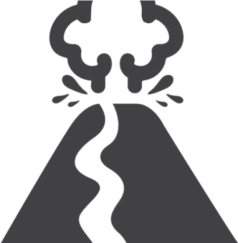 470x481 Volcano Clipart Silhouette