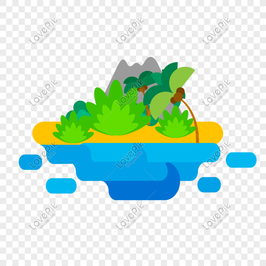860x860 Isla Volcan Vector Illustration Png Imagen Descargar Prf