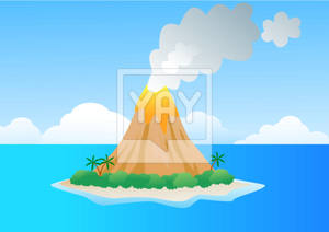 300x212 Vector Volcano Eruption Vector