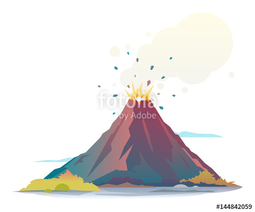 500x417 Volcano Eruption Stock Image And Royalty Free Vector