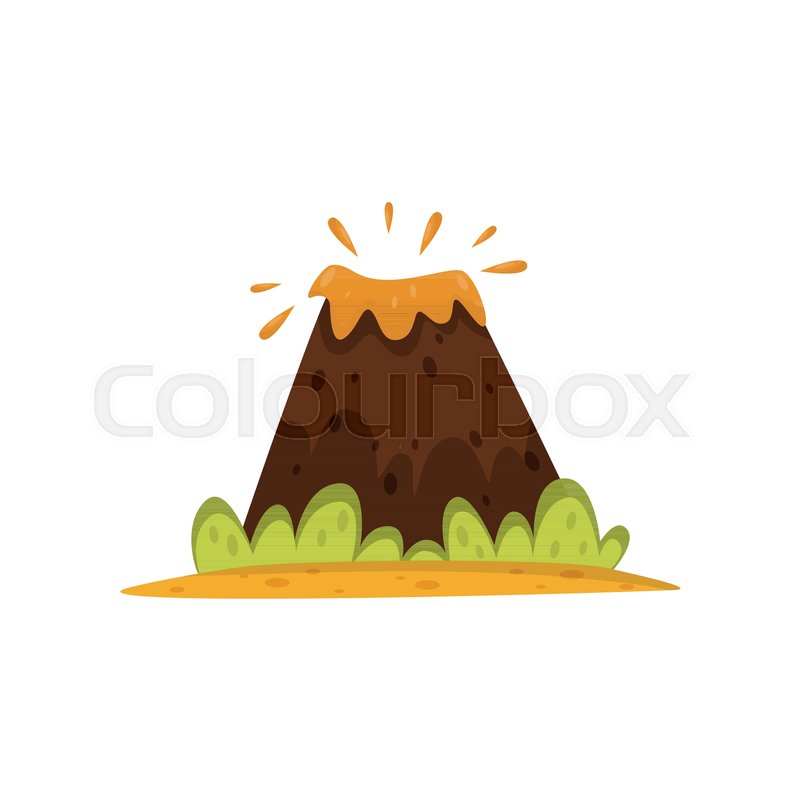 800x800 Volcano Eruption Vector Illustration Stock Vector Colourbox