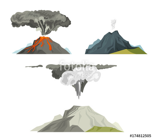 500x453 Volcano Magma Nature Blowing Up With Smoke Volcanic Eruption Lava