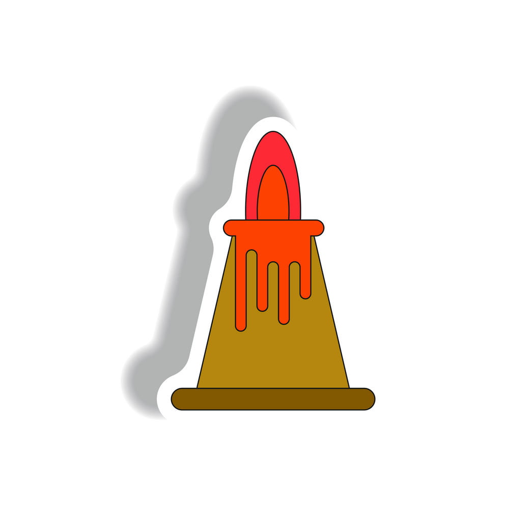 1000x1000 Volcano Sticker Volcano Eruption And Lava Vector
