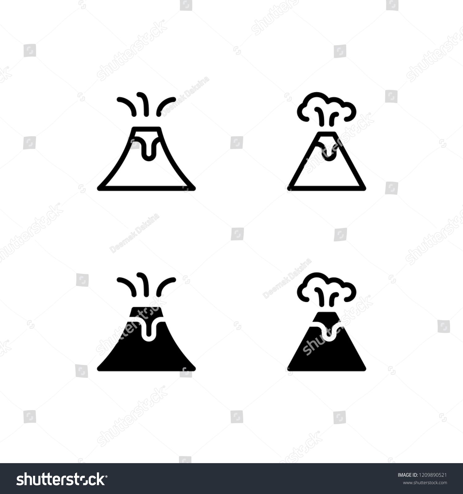 1500x1600 Volcano Icon Design Volcano, Disaster, Eruption, Lava, Volcanic