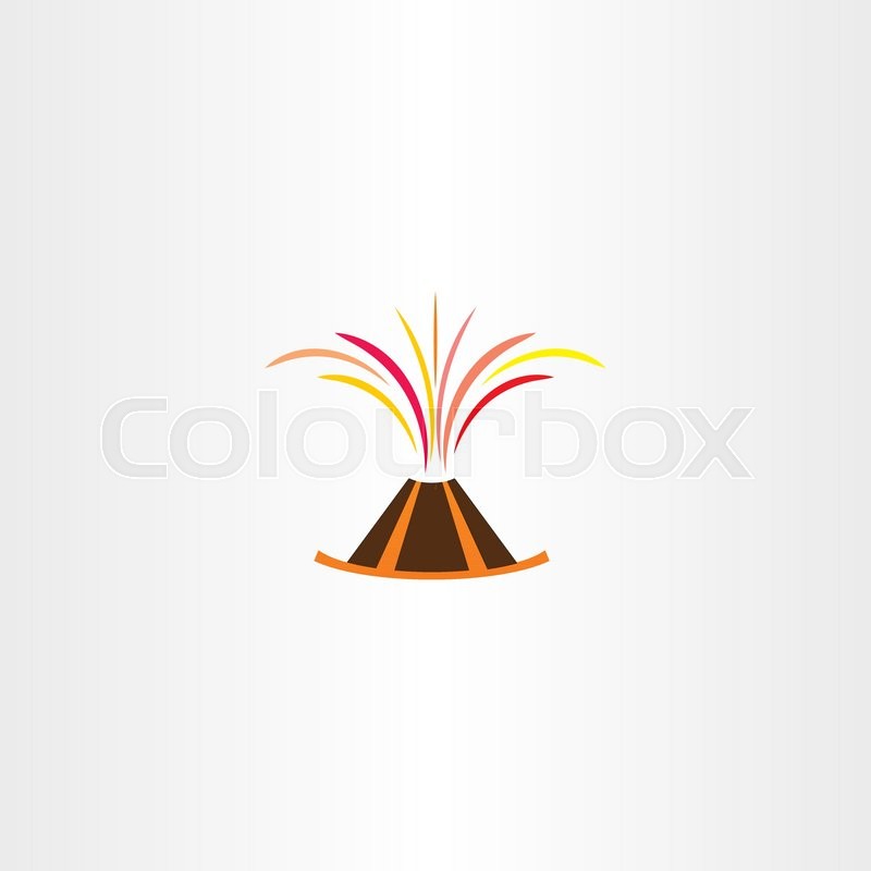 800x800 Volcano Lava Explosion Vector Icon Stock Vector Colourbox