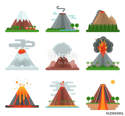 500x464 Volcano Vector Illustration Stock Image And Royalty Free Vector