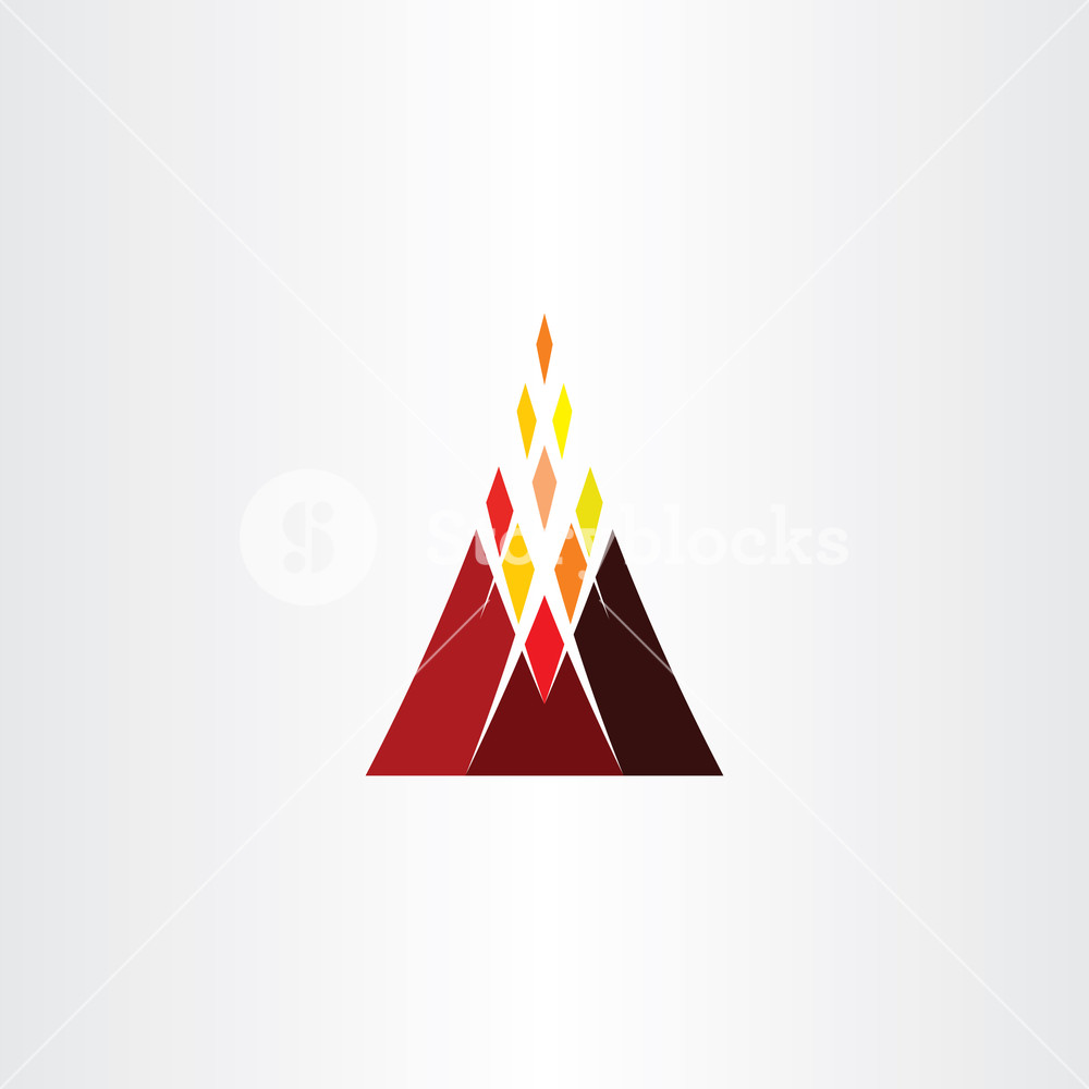 1000x1000 Volcano Mountan Logo Vector Symbol Royalty Free Stock Image