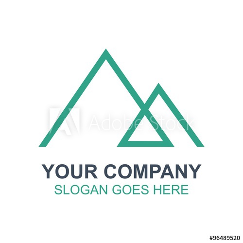 500x500 Mountain Hill Volcano Icon Vector Logo