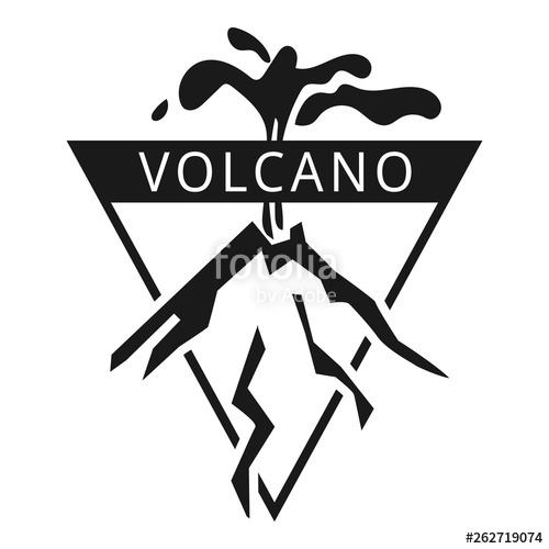 500x500 Island Volcano Logo Simple Illustration Of Island Volcano Vector