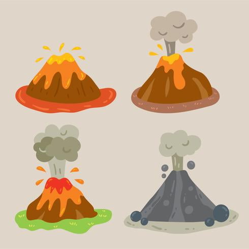 490x490 Cartoon Volcano Vector Free Graphics Uihere