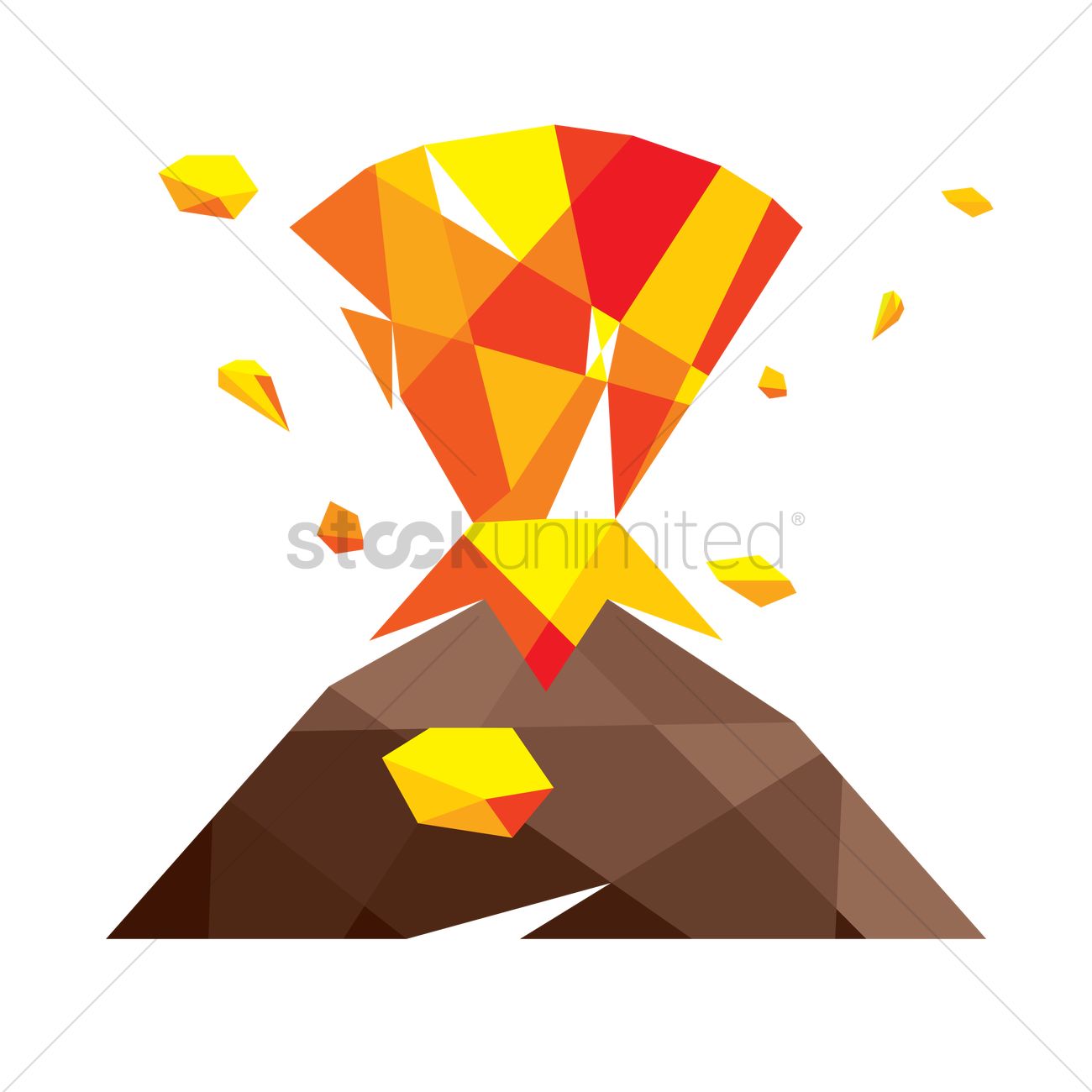 1300x1300 Free Volcano Vector Image