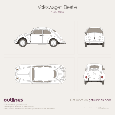 Volkswagen Beetle Sedan Drawings 448x449 Volkswagen Beetle Sedan Drawings
