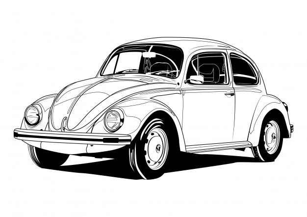 Vw Beetle Line Art Vector Premium Download 626x442 Vw Beetle Line Art Vector Premium Download