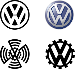 Крутящийся знак volkswagen