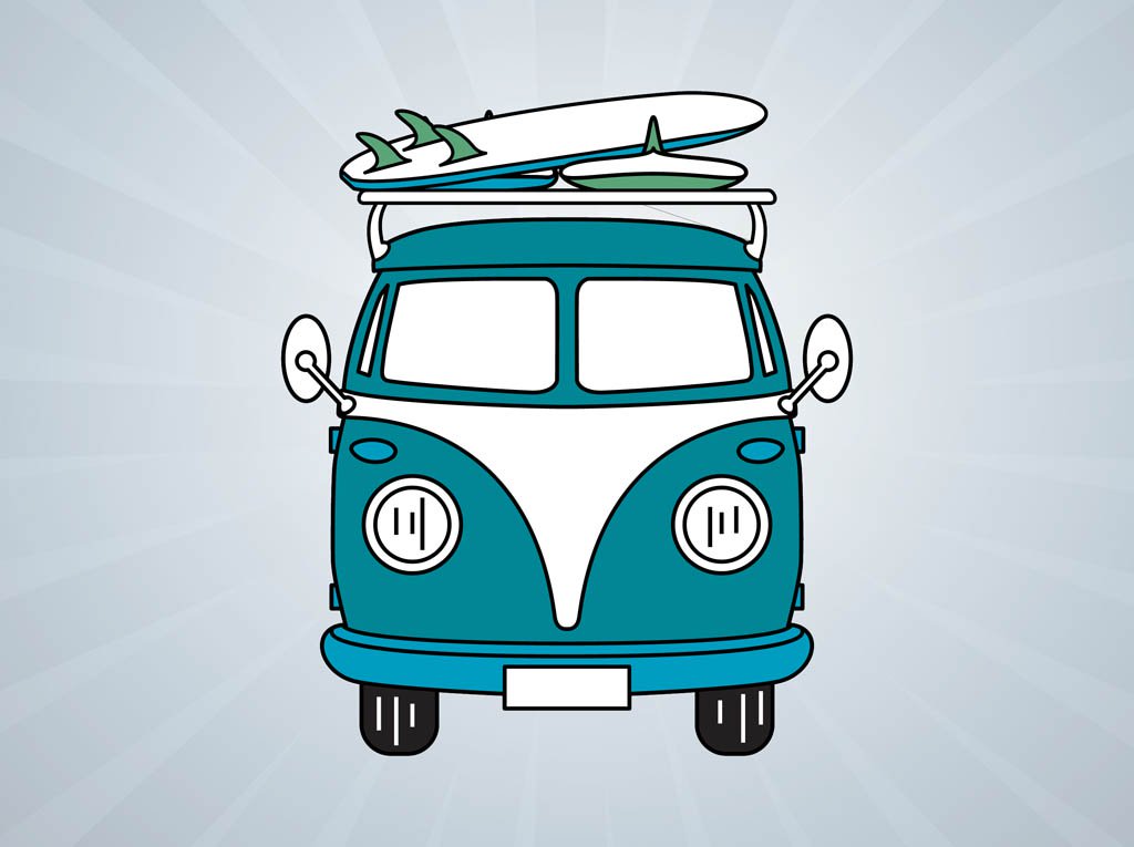 1024x765 Volkswagen Bus Vector Vector Art Graphics