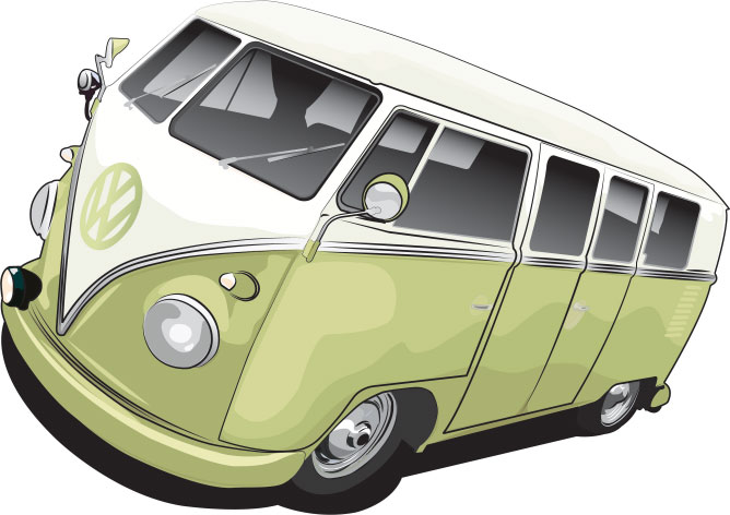 668x472 Volkswagen Camper Vector