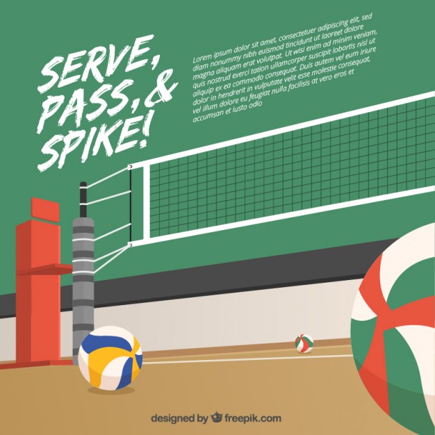 626x626 Volleyball Background Design Vector Free Download