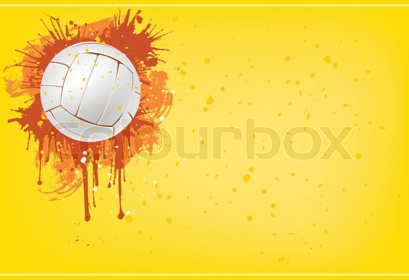 800x547 Volleyball Ball On Blue Background Stock Vector Colourbox
