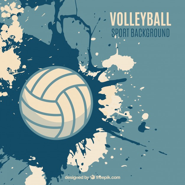 626x626 Volleyball Splatter Background Vector Free Download