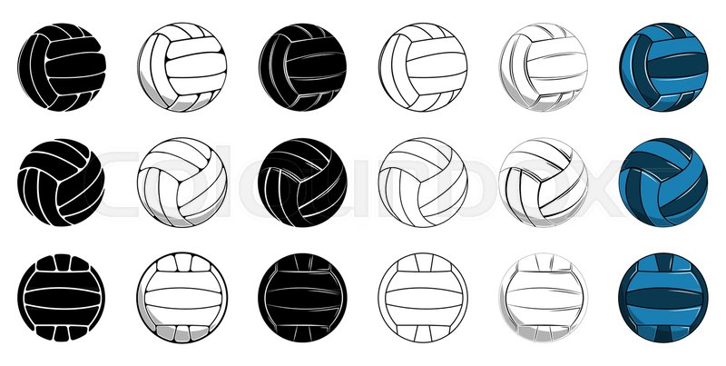 Set Volleyball Ball Icon, Contour Stock Vector Colourbox 800x403 Set Volleyball Ball Icon, Contour Stock Vector Colourbox