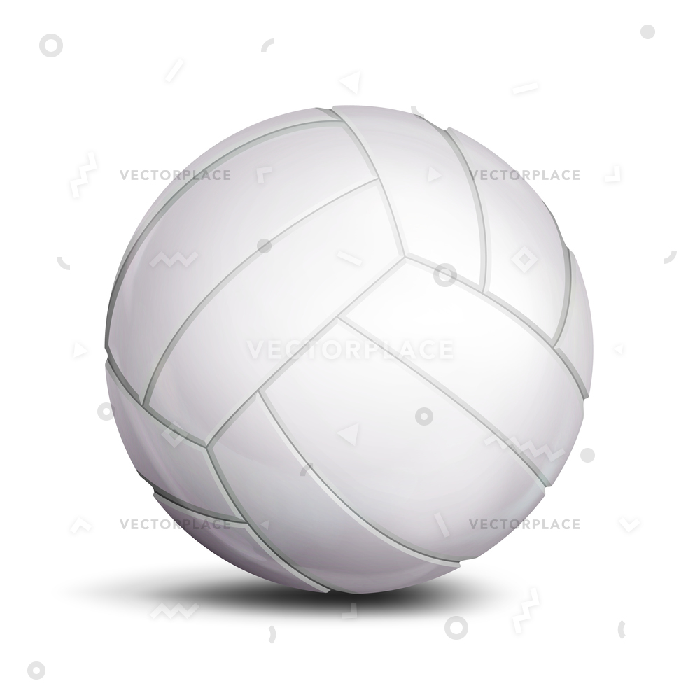 Volleyball Ball Classic White Vector Illustration 1000x1000 Volleyball Ball Classic White Vector Illustration