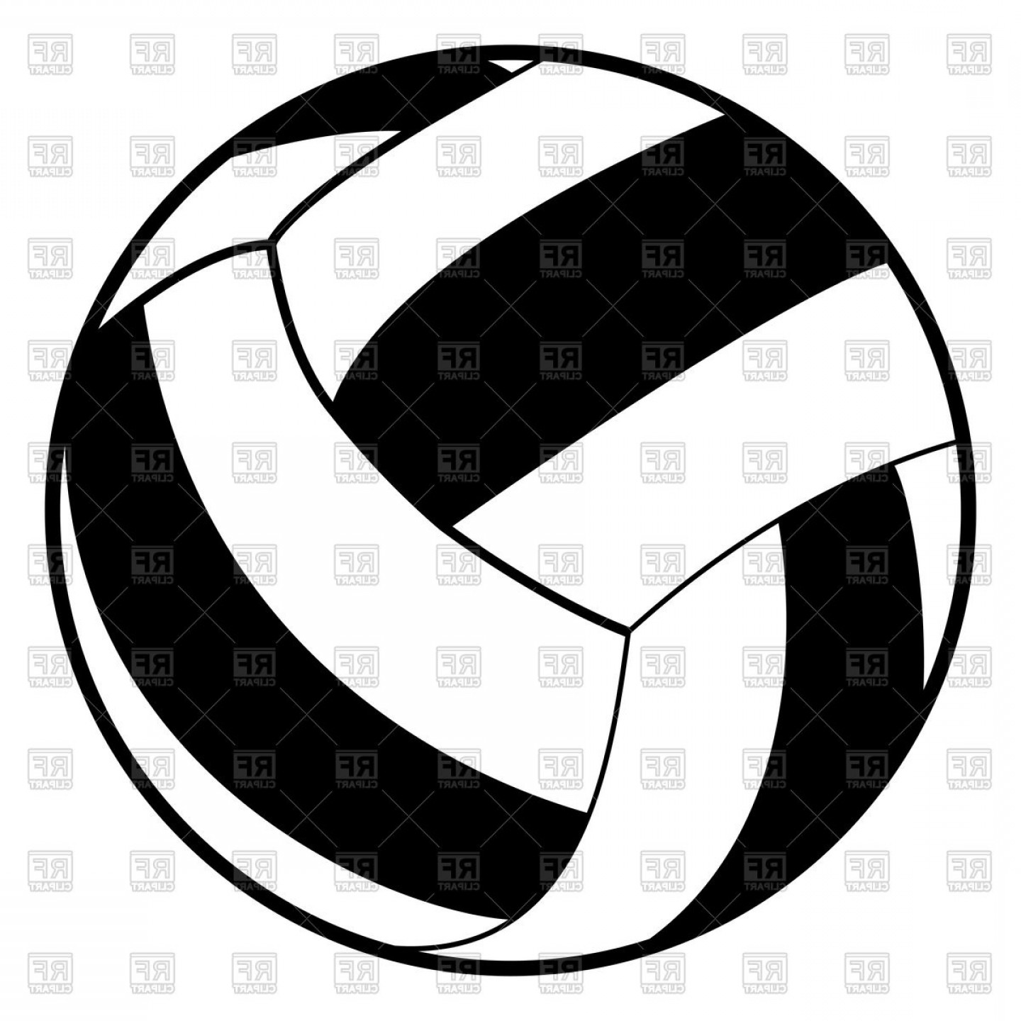Volleyball Ball Black Color Icon Vector Clipart Soidergi 1440x1440 Volleyball Ball Black Color Icon Vector Clipart Soidergi