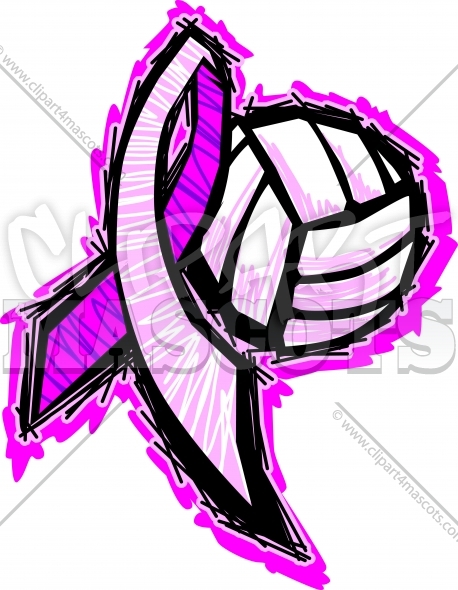 Pink Volleyball Clipart Graphic Vector Logo 458x590 Pink Volleyball Clipart Graphic Vector Logo